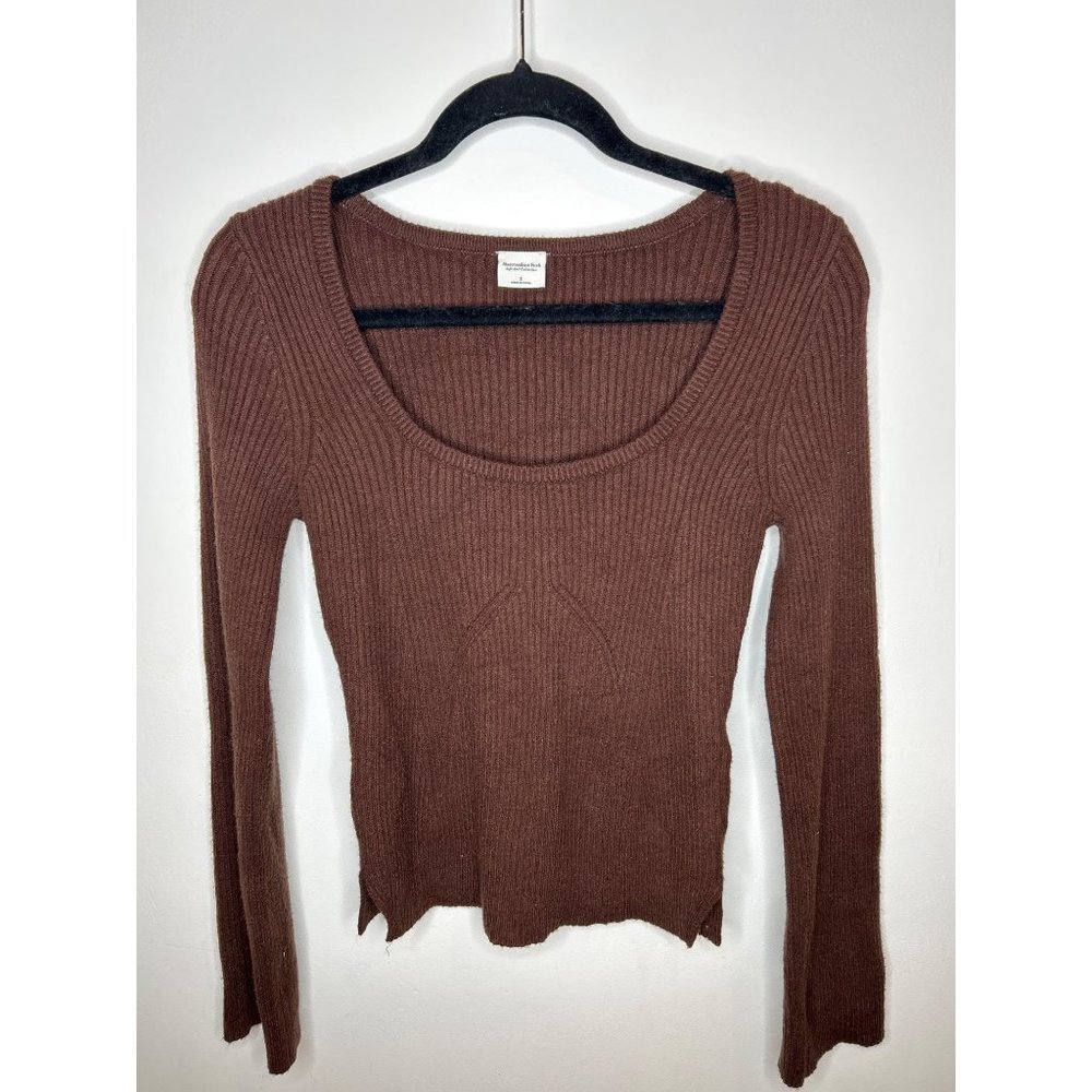 Abercrombie and fitch soft collection brown long sleeve shirt size small